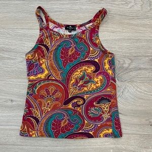 ETRO WOMEN TANK TOP. SIZE 42 WHICH IS 0 USED IN GOOD CONDITION.